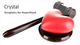  Presentation with broken heart - Slides having disagreement statements - concept of broken heart because background and a white colored foreground