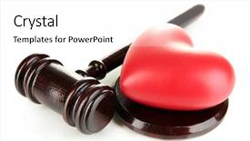  Presentation with divorce - Slides featuring disagreement statements - concept of broken heart because background and a white colored foreground