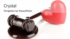  Presentation with broken heart - Theme featuring disagreement statements - concept of broken heart because background and a white colored foreground