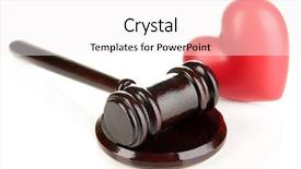  Presentation with broken heart - PPT theme having disagreement statements - concept of broken heart because background and a white colored foreground