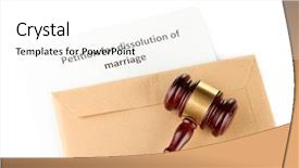  Presentation with divorce - Beautiful presentation theme featuring disagreement statements - divorce decree and envelope backdrop and a  colored foreground