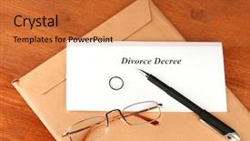  Presentation with divorce - Amazing theme having disagreement statements - divorce decree and envelope backdrop and a gold colored foreground