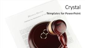  Presentation with divorce - Amazing slide deck having disagreement statements - divorce decree and wooden gavel backdrop and a  colored foreground