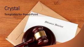  Presentation with divorce - Slide set consisting of clouds and fog over pine tree forest background and a light gray colored foreground