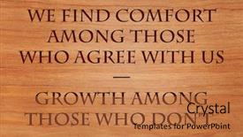  Presentation with agree - Slide set enhanced with disagreement statements - we find comfort among those background and a coral colored foreground