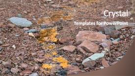  Presentation with ruby red - Presentation design consisting of disappear - liquid gold - stream disappearing background and a  colored foreground