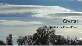  Presentation with winter - Amazing presentation design having disappear - rare lenticular stratocumulus clouds crossing backdrop and a light gray colored foreground