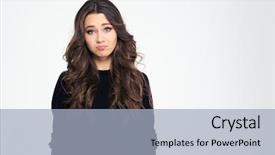  Presentation with sad girl dark - PPT layouts having disappointed - portrait of a sad girl background and a light blue colored foreground