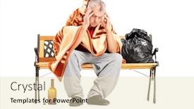  Presentation with homeless - Audience pleasing presentation design consisting of box of fresh tomatoes and jars of pickled spices isolated on a white background backdrop and a red colored foreground