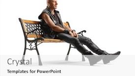  Presentation with punk - Slide set featuring disappointed-punk-sitting background and a white colored foreground