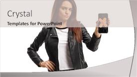  Presentation with band - Presentation enhanced with disappointed-young-female-holding background and a lemonade colored foreground