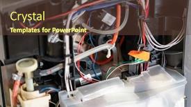  Presentation with repair - Presentation enhanced with disassembled-coffee-machine-under-repair background and a tawny brown colored foreground