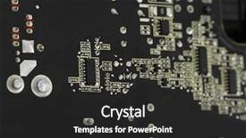  Presentation with computer components - Slides having disassembled computer monitor with internal background and a dark gray colored foreground