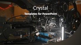  Presentation with motorcycle - Presentation consisting of disassembled-motorcycle-on-table background and a wine colored foreground