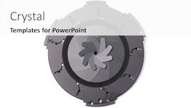  Presentation with lens - Beautiful presentation design featuring disassembled-part-of-the-aperture backdrop and a white colored foreground