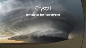  Presentation with amazing - Cool new presentation theme with disaster - amazing supercell thunderstorm in kansas backdrop and a gray colored foreground