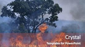  Presentation with australia - Beautiful presentation theme featuring disaster - australia bush fire backdrop and a red colored foreground