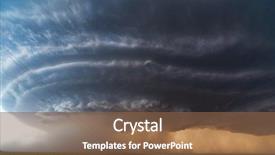  Presentation with thunderstorm - Beautiful slides featuring disaster - beautifully structured supercell thunderstorm backdrop and a tawny brown colored foreground