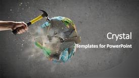  Presentation with nasa - Cool new theme with disaster - close up of hammer backdrop and a gray colored foreground