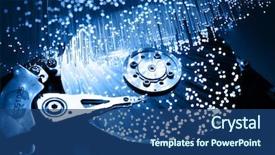  Presentation with fiber - Theme enhanced with disaster - fiber optics background with lots background and a ocean colored foreground