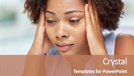  Presentation with african people - Slide set featuring disaster - people emotions stress and health background and a coral colored foreground