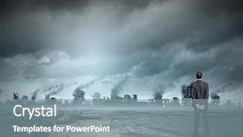  Presentation with disaster - PPT layouts with disaster - rear view of businessman looking background and a seafoam green colored foreground