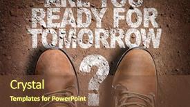  Presentation with trail - Audience pleasing PPT theme consisting of disaster - top view of boot backdrop and a tawny brown colored foreground