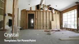  Presentation with wall partition - Slide set having sauce on plate vegetarian food background and a mint green colored foreground