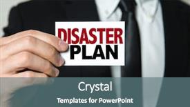  Presentation with disaster - Amazing PPT theme having disaster plan backdrop and a ocean colored foreground