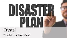  Presentation with disaster - Slide deck consisting of disaster plan background and a white colored foreground