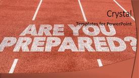  Presentation with running - Colorful PPT theme enhanced with disaster preparedness - are you prepared written backdrop and a coral colored foreground