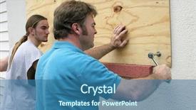  Presentation with disaster preparedness - Amazing presentation theme having disaster preparedness - father son preparing backdrop and a ocean colored foreground