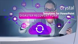  Presentation with disaster recovery - PPT layouts consisting of disaster-recovery-plan-and-backup background and a ocean colored foreground