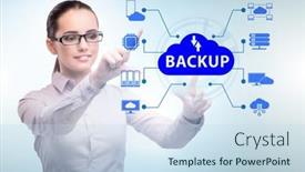  Presentation with disaster recovery - PPT theme enhanced with disaster-recovery-plan-and-backup background and a sky blue colored foreground