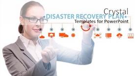  Presentation with disaster recovery - Presentation theme having disaster-recovery-plan-and-backup background and a white colored foreground
