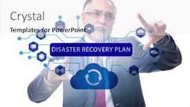  Presentation with disaster recovery - Presentation consisting of disaster-recovery-plan-and-backup background and a white colored foreground