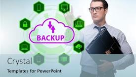  Presentation with backup - PPT layouts having disaster-recovery-plan-and-backup background and a light blue colored foreground