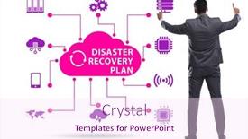  Presentation with backup - PPT theme featuring disaster-recovery-plan-and-backup background and a pink colored foreground