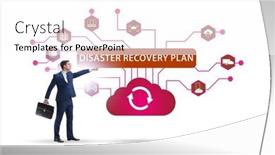 Presentation with disaster recovery - Presentation featuring disaster-recovery-plan-and-backup background and a white colored foreground