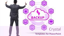  Presentation with disaster recovery - Presentation theme enhanced with disaster-recovery-plan-and-backup background and a pink colored foreground