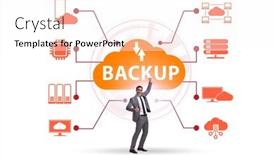  Presentation with disaster recovery - Theme featuring disaster-recovery-plan-and-backup background and a white colored foreground