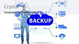  Presentation with disaster recovery - Slide deck having disaster-recovery-plan-and-backup background and a sky blue colored foreground