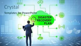  Presentation with backup - Slides enhanced with disaster-recovery-plan-and-backup background and a light blue colored foreground