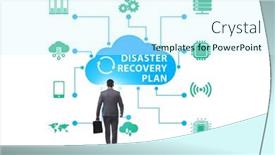  Presentation with disaster recovery - Presentation with disaster-recovery-plan-and-backup background and a cool aqua colored foreground