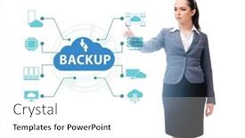  Presentation with disaster recovery - Presentation theme consisting of disaster-recovery-plan-and-backup background and a white colored foreground