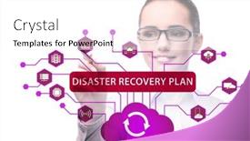  Presentation with disaster recovery - Slide deck having disaster-recovery-plan-and-backup background and a white colored foreground