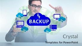  Presentation with backup - Slides enhanced with disaster-recovery-plan-and-backup background and a light blue colored foreground