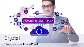  Presentation with disaster recovery - Presentation with disaster-recovery-plan-and-backup background and a light blue colored foreground