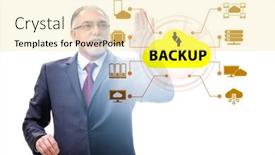  Presentation with backup - Slides consisting of disaster-recovery-plan-and-backup background and a blonde colored foreground