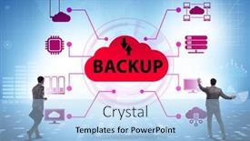  Presentation with disaster recovery - Slide deck with disaster-recovery-plan-and-backup background and a light blue colored foreground